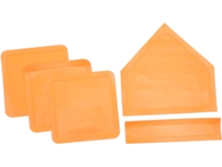 Juego De Bases De Béisbol De Goma Naranja