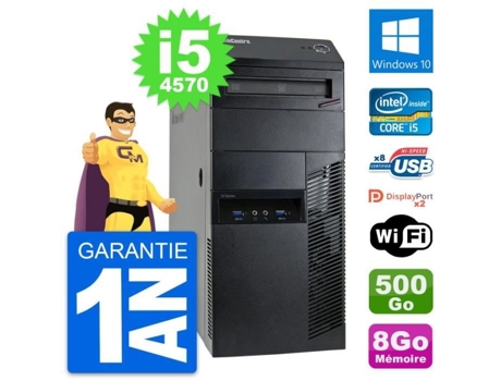 Desktop LENOVO M93P Intel Core I5-4570 8Gb Ram 500Gb Disco Windows 10 Wifi