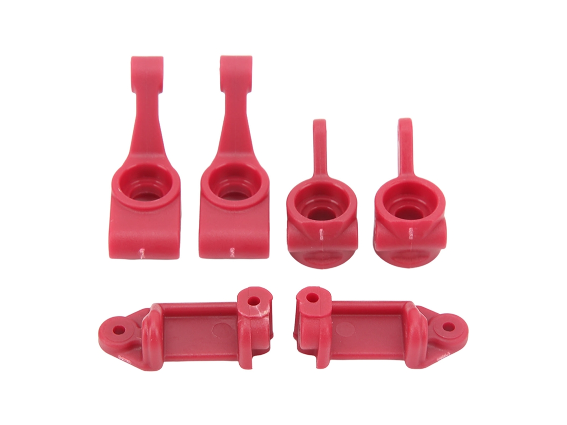 Juego De Copa De Dirección Y Eje Trasero Con Soporte En C Para Coche Rc Rustler Stampede Slash 2wd 1/10 Rojo