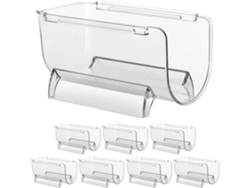 Botellero transparente apilable de 8 piezas, organizador de cocina moderno, soportes