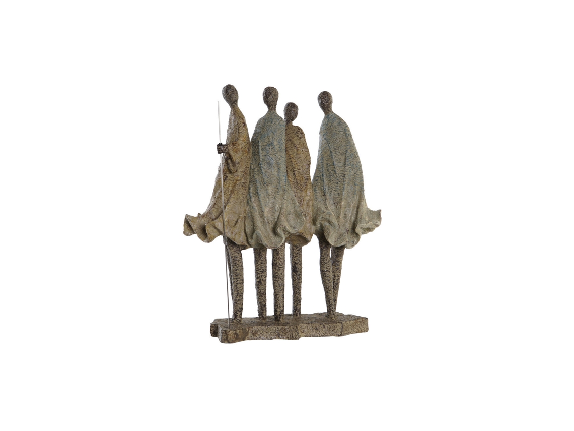 Estatueta Africana Multicolorida em Resina, 33,5 X 14,5 X 41 Cm ALEXANDRA HOUSE LIVING