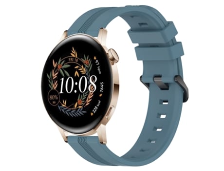 Correa de reloj inteligente para Huawei Watch GT3 42 mm 20 mm Correa de reloj Slicone a rayas cóncavas (Rock Cyan)