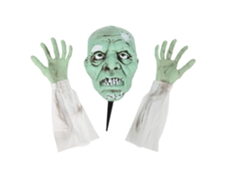 2026 Decoración De Casa Embrujada Para Halloween: Mano De Esqueleto Con Nudillos, Accesorio Horrorífico Verde