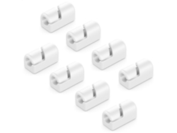 8 clips de silicona autoadhesivos blancos para cables, organizador. ZYBLSSBB