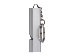 Silbato De Emergencia De Aleación De Aluminio Con Dos Orificios Para Situaciones De Emergencia Al Aire Libre (plateado)