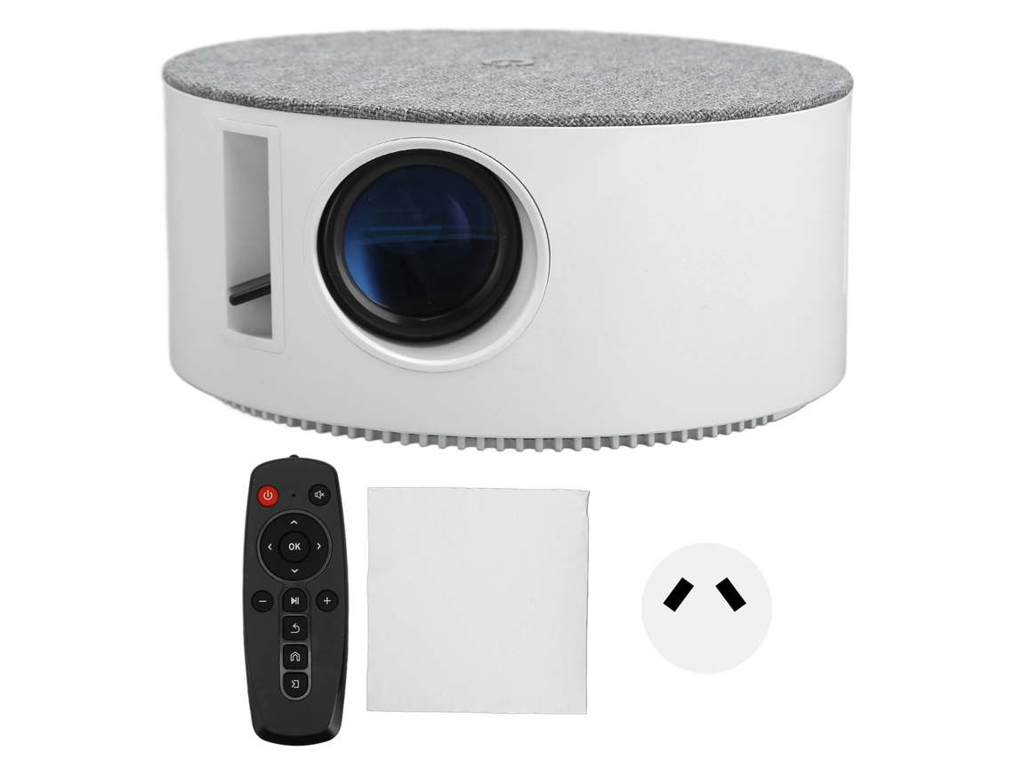 Proyector portátil con control remoto y alto flujo luminoso