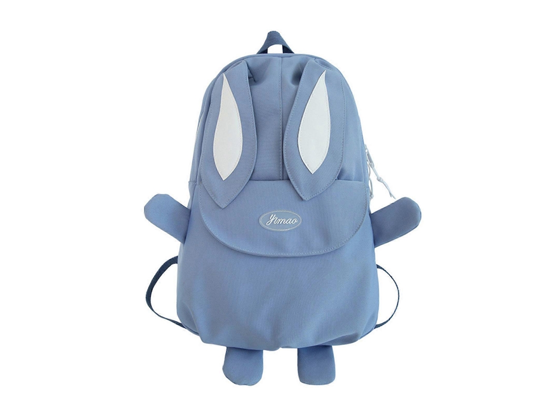 Mochila japonesa bonita para mujeres y niñas, mochila escolar informal, mochila universitaria de viaje con estampado de dibujos animados, azul.