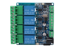 Módulo De Relé De 4 Canales Y 12 V Con Aislamiento Mediante Optoacoplador Para Control De Circuitos Residenciales E Industriales.