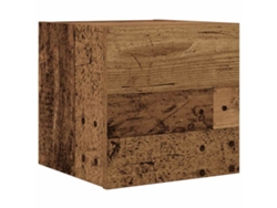 Maison Exclusive - Mueble De Pared Para Tv Madera Envejecida 30,5x30x30 Cm