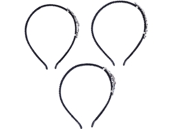 Conjunto De 3 Delicadas Diademas Con Pedrería, Talla Única, Accesorios Para El Cabello De Mujer, Tocado