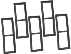 Juego de 5 soportes para piedras de afilar con base de goma antideslizante y soporte resistente. Vayotoy