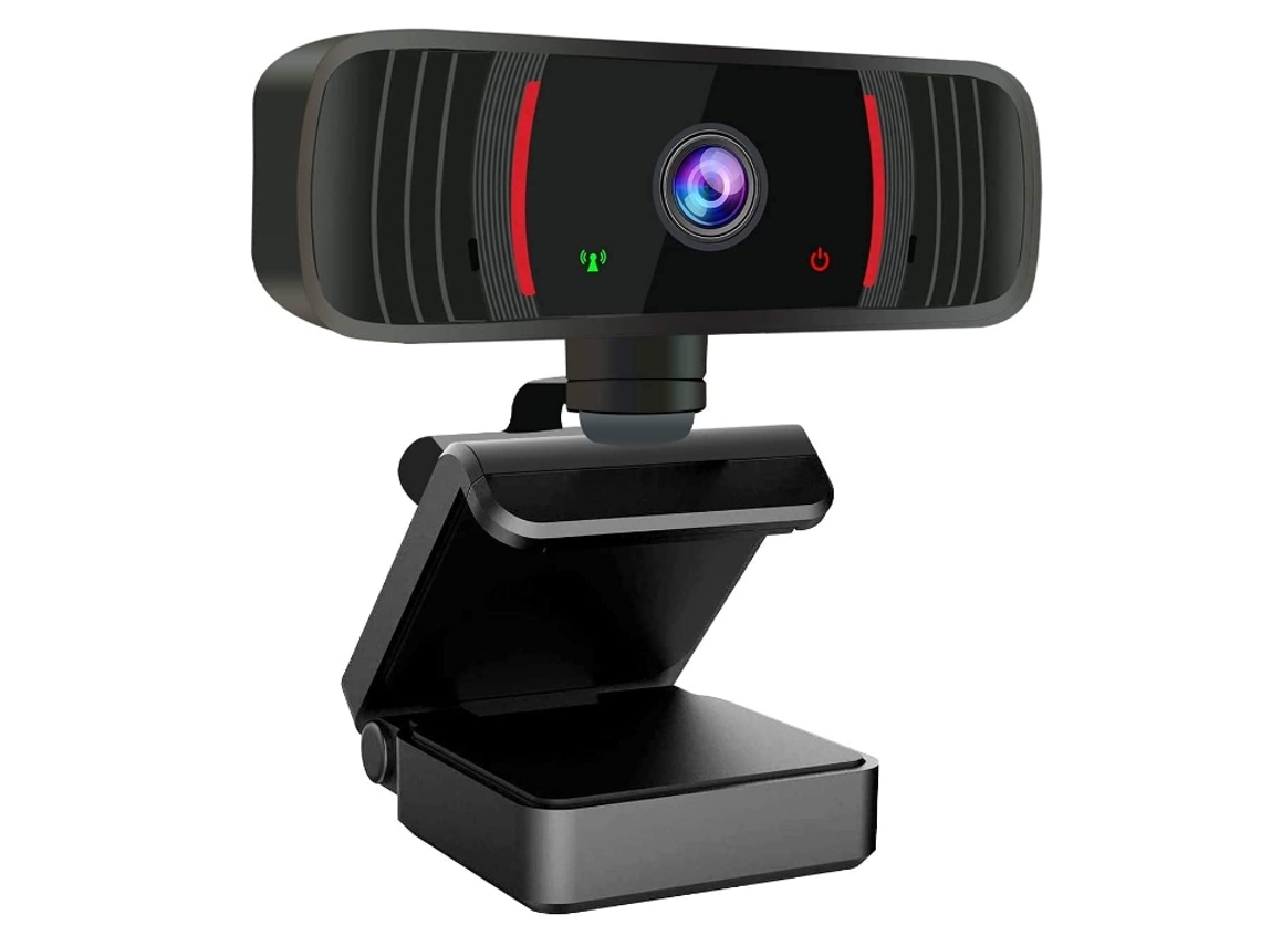 Cámara web con micrófono para escritorio 1080P HD Cámaras web USB Cámara de computadora para computadora portátil Negro YEMAESRE