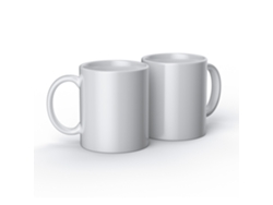 2 Tazas De Cerámica Blanca Para Personalizar 340 Ml - Cricut