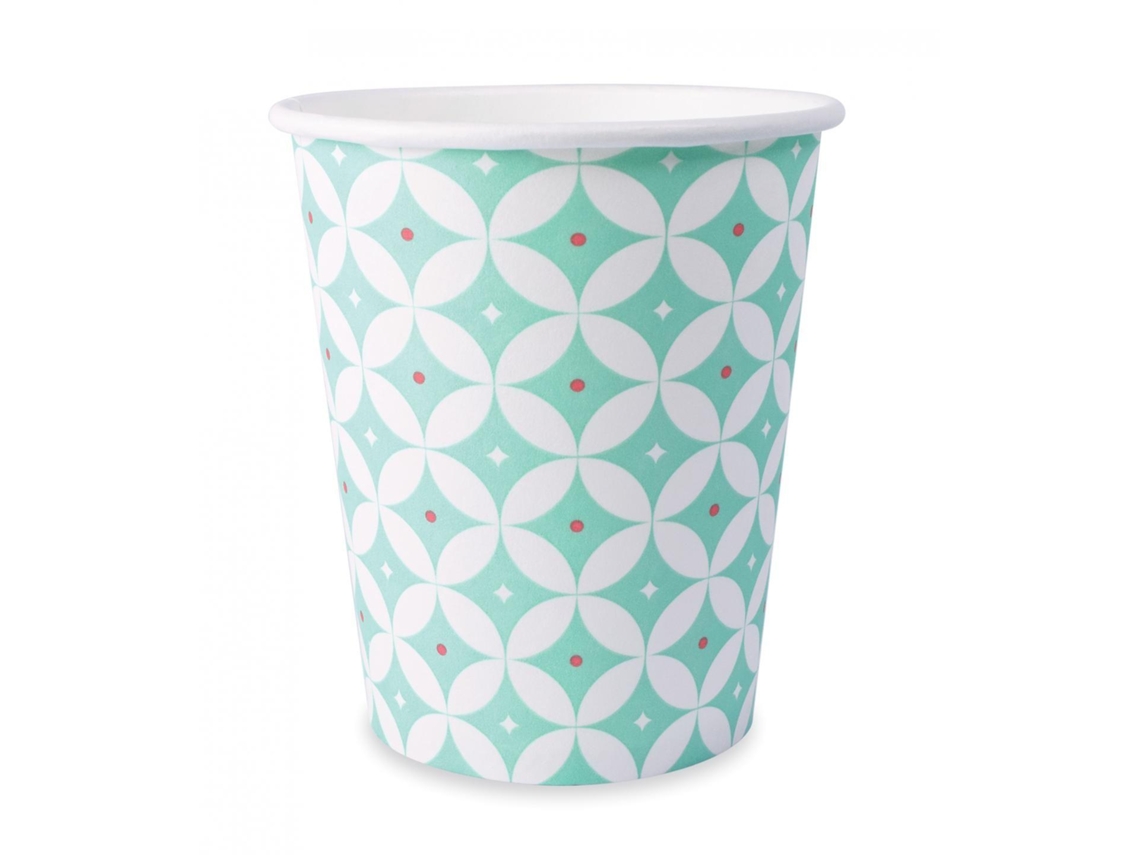 8 Vasos De Papel 25 Cl - Rosetones