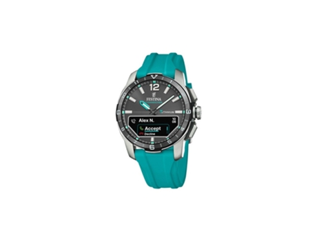Reloj FESTINA Connected D Hombre F23000/5 - 44mm, Titanio, Híbrido, Turquesa