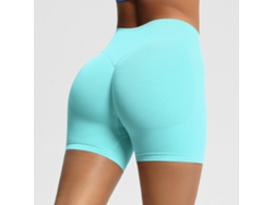 Pantalones Cortos De Yoga Para Mujer, De Secado Rápido, De Talle Alto, Para Yoga Y Ejercicio Físico, Talla M (verde Menta) Czhhmart