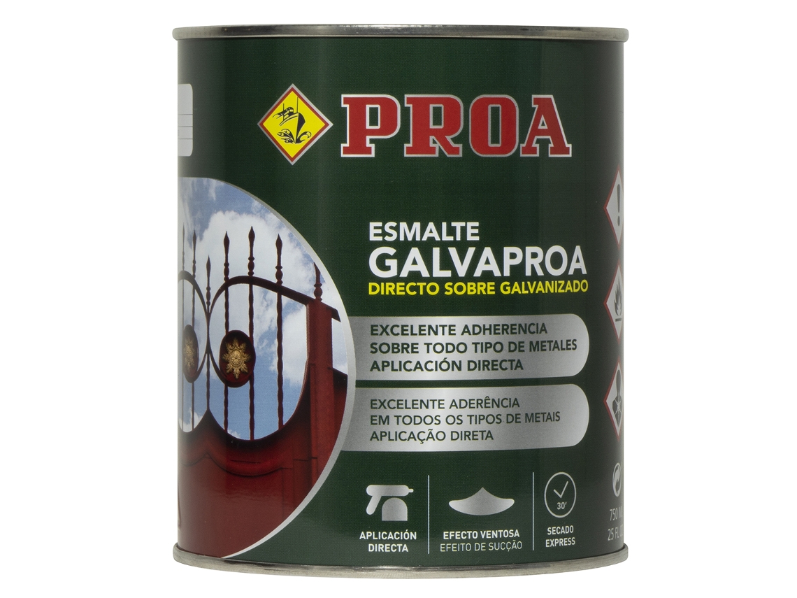 Esmalte directo sobre galvanizado Galvaproa Pintar galvanizado sin necesidad de imprimación Verde botella RAL 6005 10L