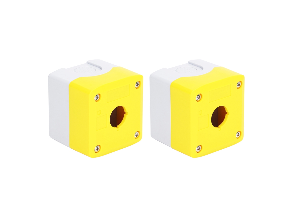 Caja de plástico impermeable para botones con tornillos