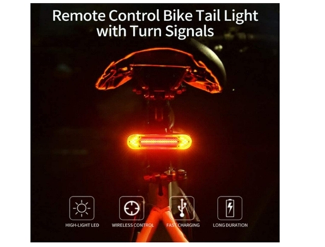 Luz trasera de freno luz de advertencia/indicador de dirección LED luz trasera dirección Led Mtb bicicleta luz trasera Recar-negro ENZONS