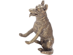 Figura Retro Perro Latón Dorado Elegante Delicada Decoración Hogar Oficina Adorno Creativo Amigos Familiares