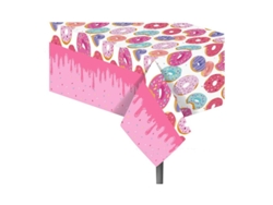 2026-34818-mantel De Plástico De Donuts Colorido, 2 Piezas, 130x220cm, Para Fiestas De Cumpleaños Y Baby Shower