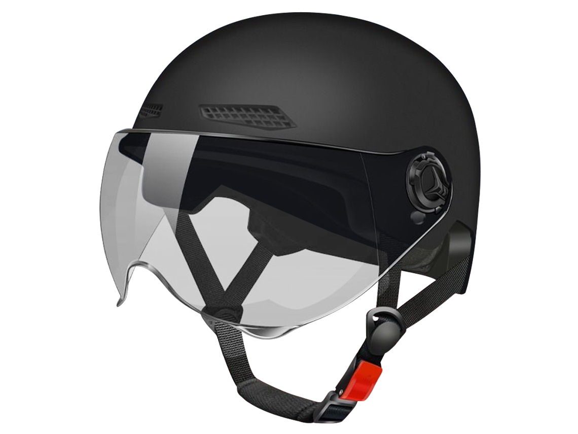 Casco negro para bicicleta eléctrica, ajustable y transpirable, con capa extraíble. Mdug