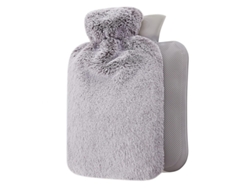 Bolsa Agua Caliente Gris 2l Con Tapa Y Funda Afelpada Anti Estallido Alivio Dolor