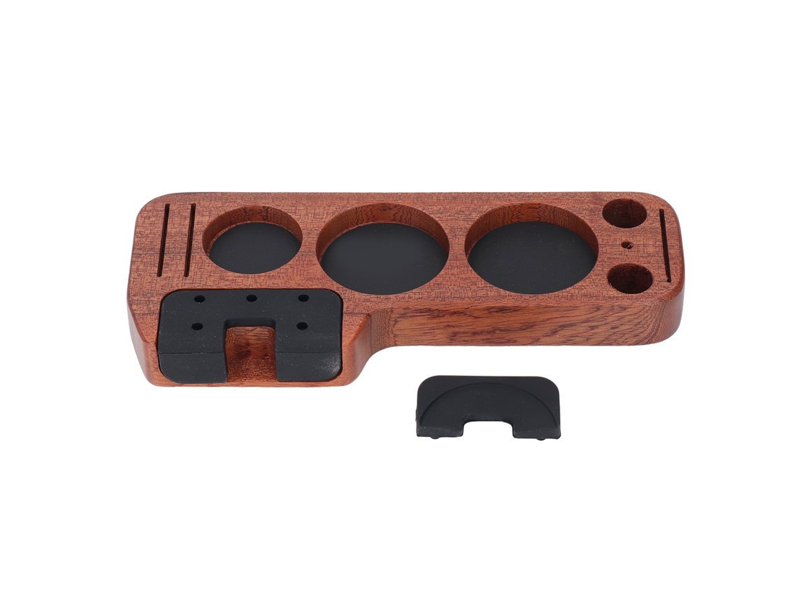 Estación de prensado de café con soporte de madera maciza para portafiltro tipo 1 Accesorio de café Otro