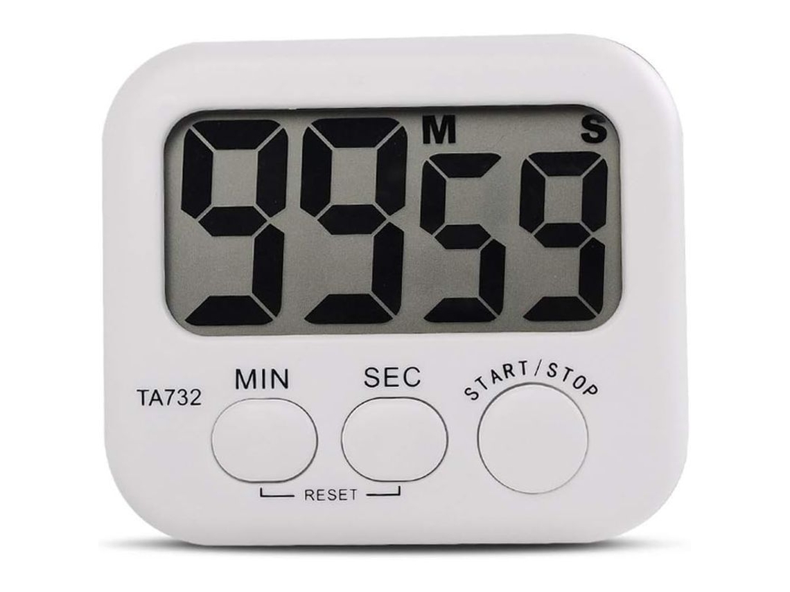 2026-temporizador Digital Cocina Lcd Mini Blanco Con Función Cuenta Ascendente/descendente Y Alarma Fuerte