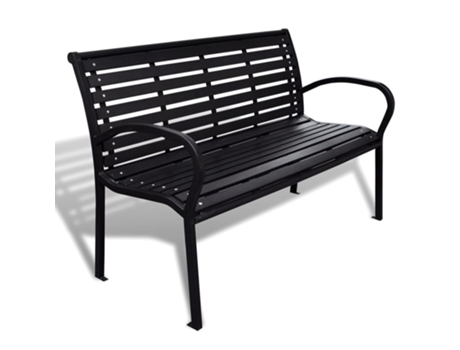 Banco Jardin VIDAXL Negro WPC (125 cm)