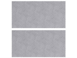 Conjunto 2 Placas De Aluminio Modernas Con Diseño A Cuadros Vidaxl Plata Aluminio