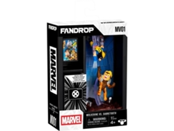 Presentación de figuras de Fandrop X Star Wars Wolverine vs. Dientes de Sable con minipóster de escena icónica de 18 cm