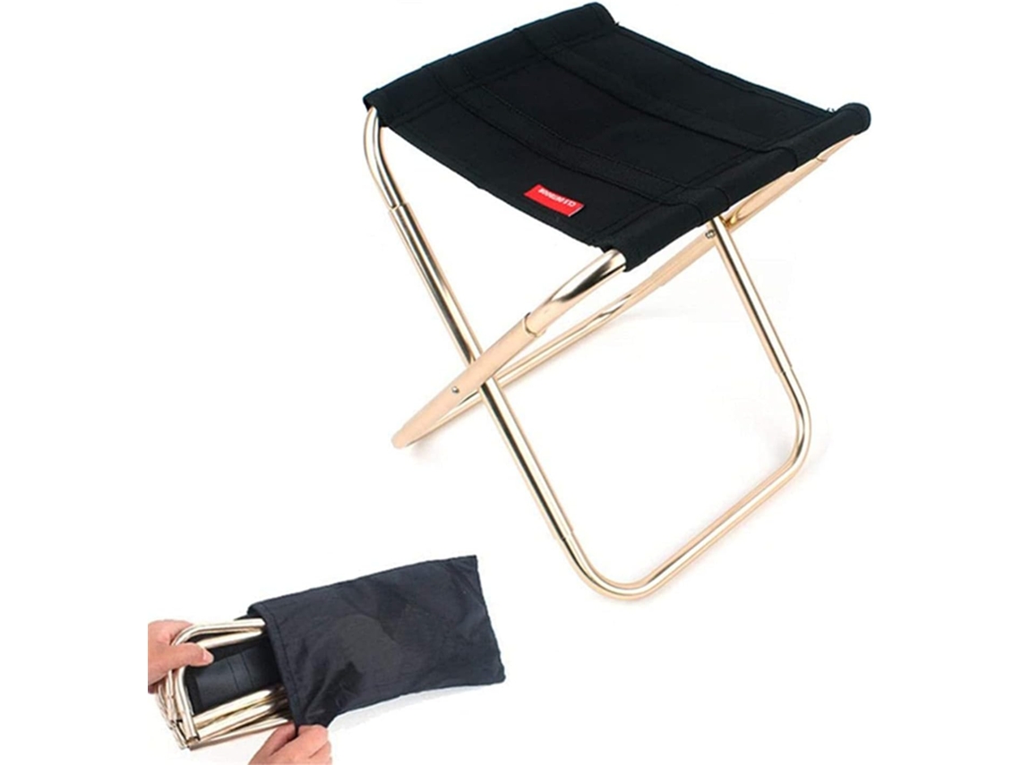 HYMNORA Bolsa de transporte incluida para un almacenamiento compacto, tela Oxford duradera con taburete de camping ligero, taburete plegable portátil fácil de