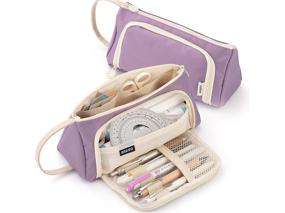 2026rebe-estuche De Lápices, Estuche Grande Para Adolescentes Con Gran Capacidad (morado)