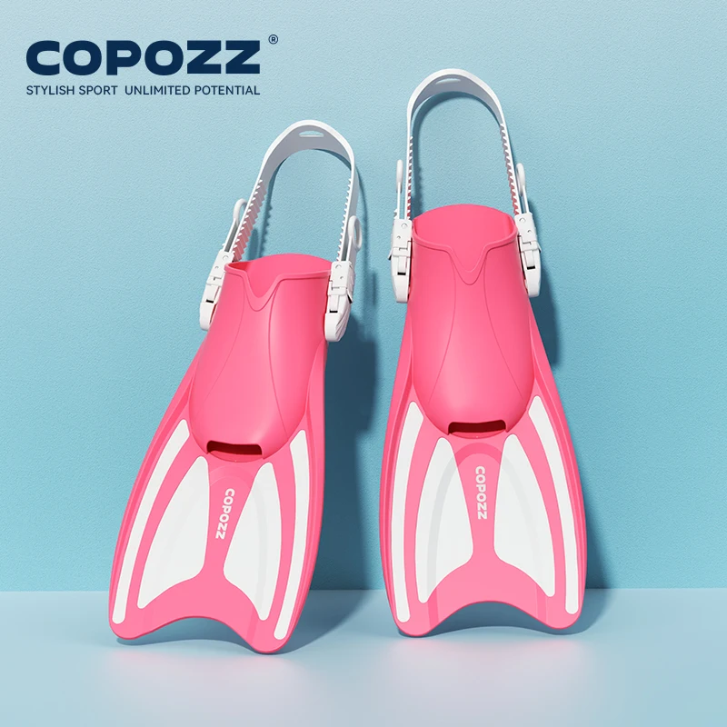 (rojo) Aletas De Snorkel Cortas Ajustables Para Niños, Ayudas Para Nadar, Equipo De Entrenamiento Para Principiantes.