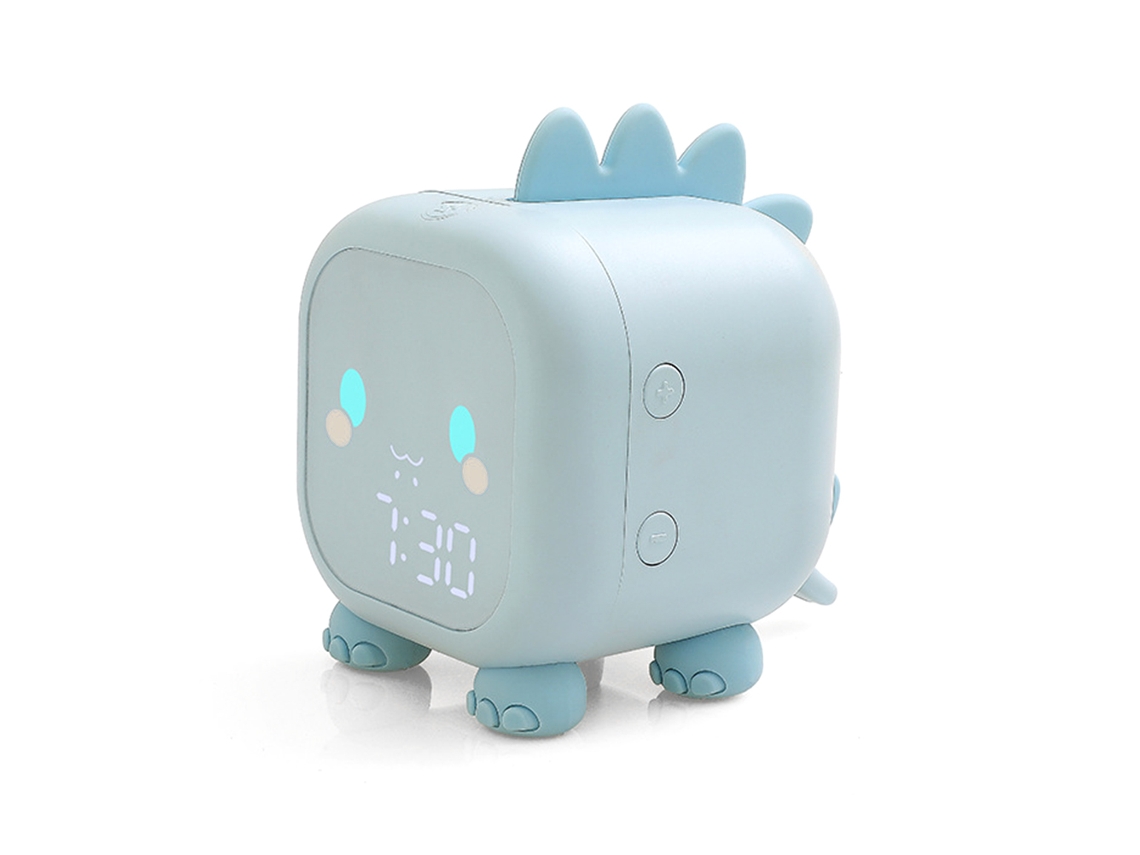 Reloj despertador infantil con forma de dinosaurio y luz nocturna - Worten