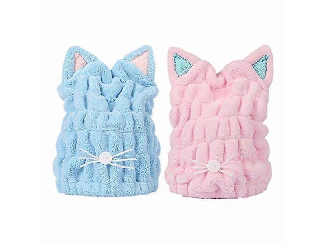 2 toallas de microfibra ultraabsorbentes para un secado rápido del cabello, estilo turbante, Rosewell