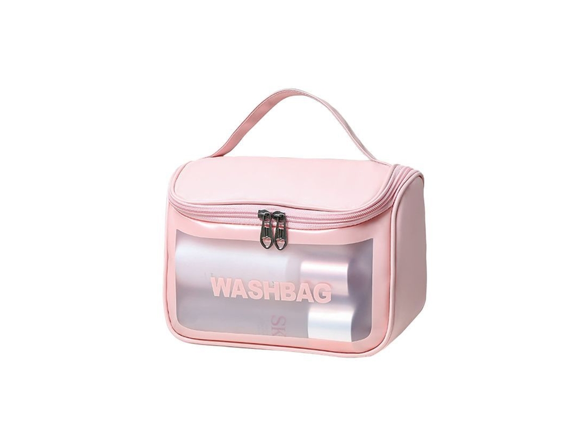 2026-bolsa De Maquillaje Linjou Rosa, Translúcida Clamshell Para Viajes Mujeres Hombres Niñas
