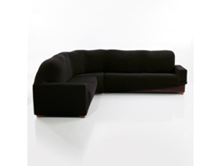 Maxifundas Fundas De Sofa Chaise Longue. Funda Sofá Rinconera Relive Color Negro. Funda Protectora Súper Elástica Para Sofá Rinconera.