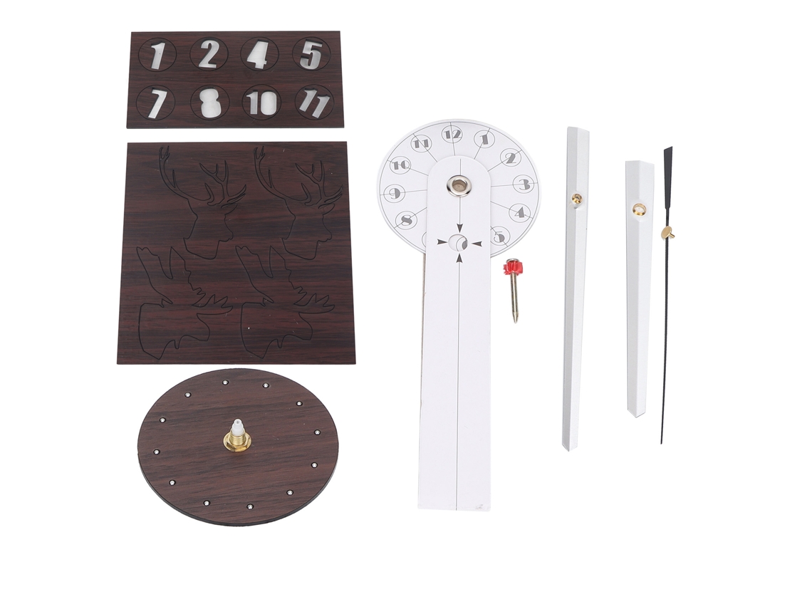 2026 Store-reloj De Pared Sin Marco Cabeza De Ciervo Efecto 3d Autoadhesivo Diy Silencioso Para Sala Dormitorio Oficina