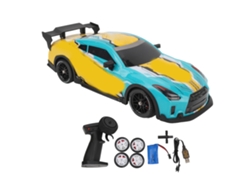 Coche De Carreras De Juguete Con Luces, Escala 1:16, Control Remoto 2.4g, Tracción 4x4, Eléctrico, Derrape Rápido, Color Amarillo-verde.