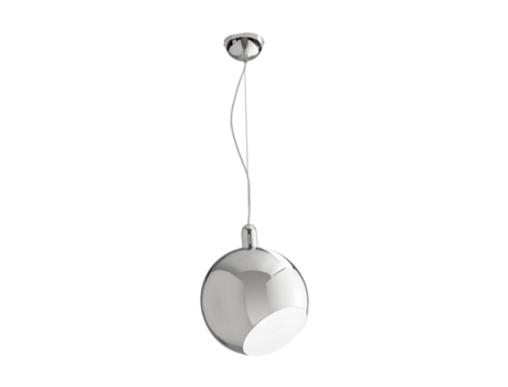 Lámpara colgante NARCISO de metal cromado con esfera orientable y bombilla E27