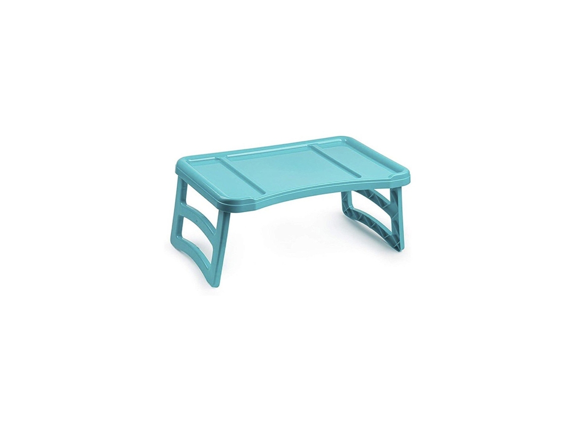 Bandeja Plegable de Plástico - Bandeja de Cama Portátil | Mesa Multiuso - Mesa Auxiliar para Salón Azul