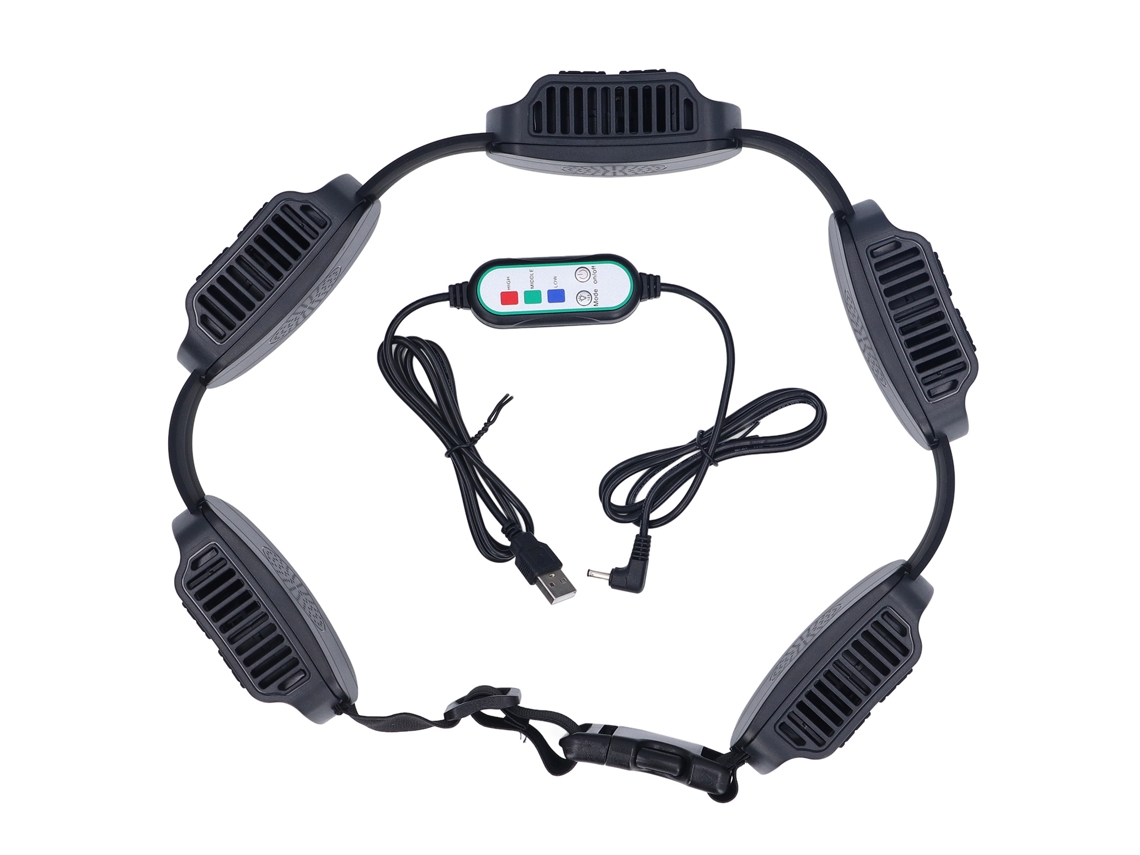 Ventilador Portátil De Cintura Con 3 Velocidades, 6000 Rpm Para Trabajos Al Aire Libre, Camping Y Pesca.
