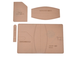 Plantilla de cuero acrílico transparente, herramienta de bricolaje para cubiertas de cuadernos hechas a mano
