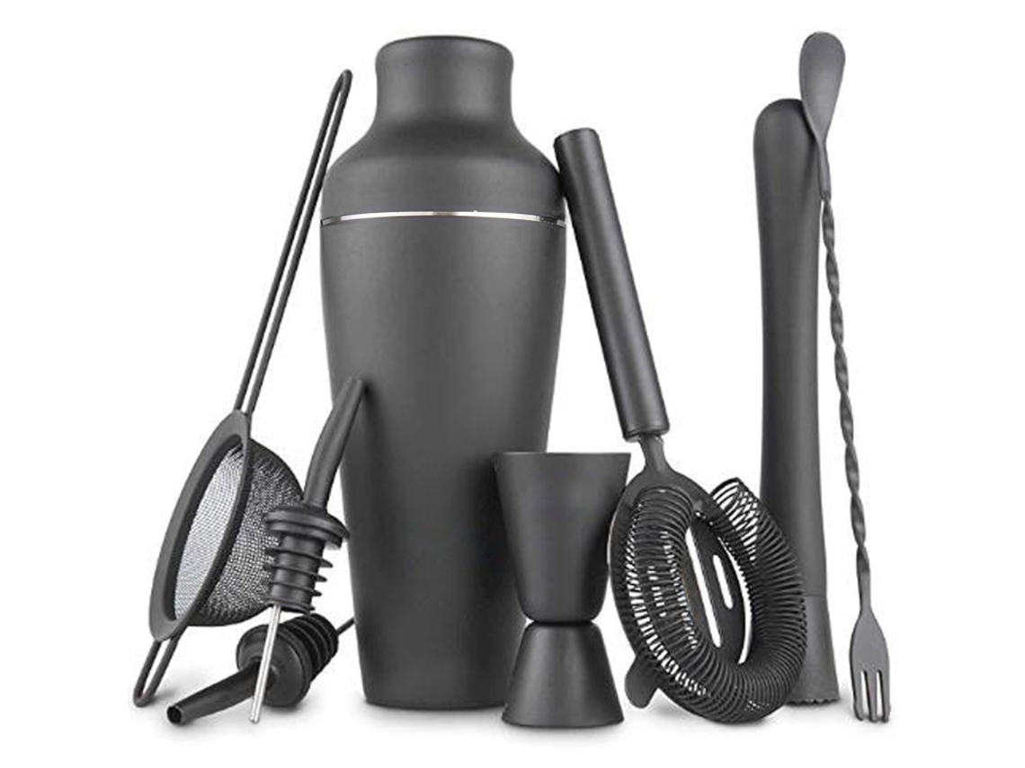 Kit de utensilios de coctelería de acero inoxidable 8 en 1 para bartenders ZRUXE
