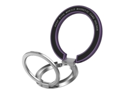 Soporte magnético de anillo para teléfono móvil compatible con MagSafe, soporte magnético de anillo de metal de doble eje para teléfonos móviles con un