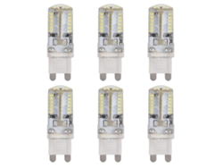 6 Bombillas Led G9 De 58 Y W Para Lámpara Techo O Pared, Silicona, Sala Estar.