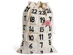 Bolsa navideña decorativa con 24 compartimentos