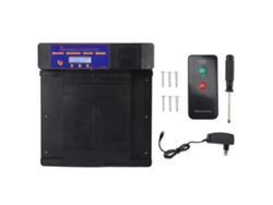 Abridor automático de puerta para gallinero, control remoto inteligente de doble apertura, puerta eléctrica para gallinero, 100-240 V, enchufe UE negro